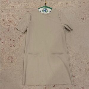 Zara Taupe Short Sleeve Mini Dress